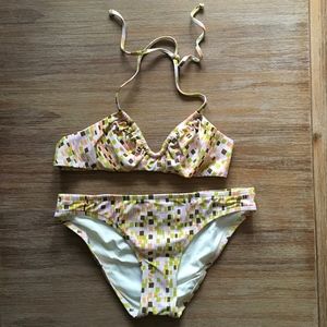 J. Crew Block Print Bikini Set NWT Size 4, Small